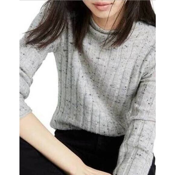Madewell Women's Gray Donegal Evercrest Coziest Yarn Sweater Size Small NEW - Picture 1 of 7